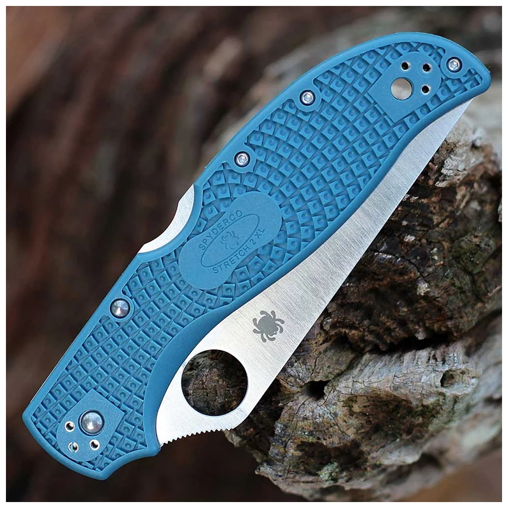Ніж Spyderco Stretch 2 XL Lightweight K390 FRN Blue (C258FPK390) - зображення 10