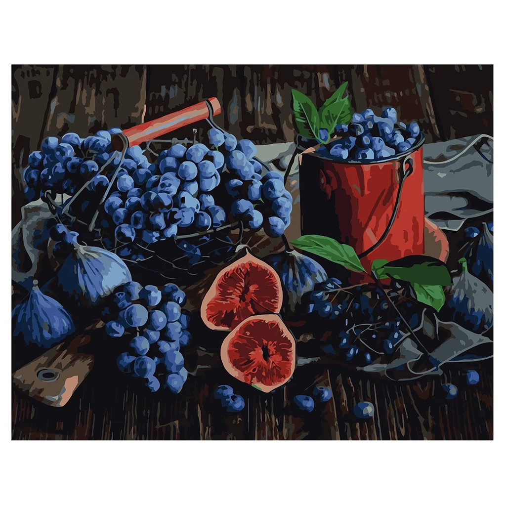 Картина по номерам Strateg Виноград та інжир VA-0507 40х50 см (4820220563590) - зображення 1
