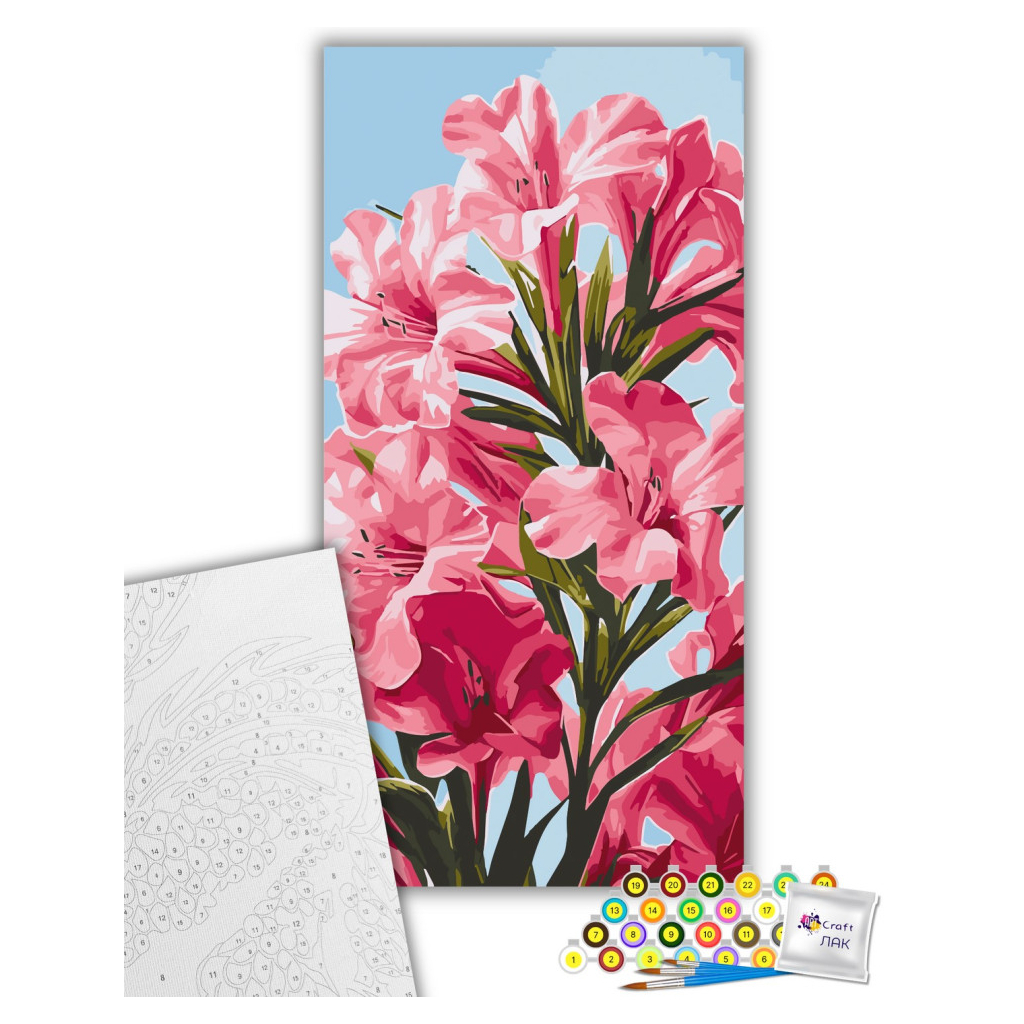 Картина по номерам ArtCraft Рожеві квіти 40х80 см (13100-AC) - зображення 2