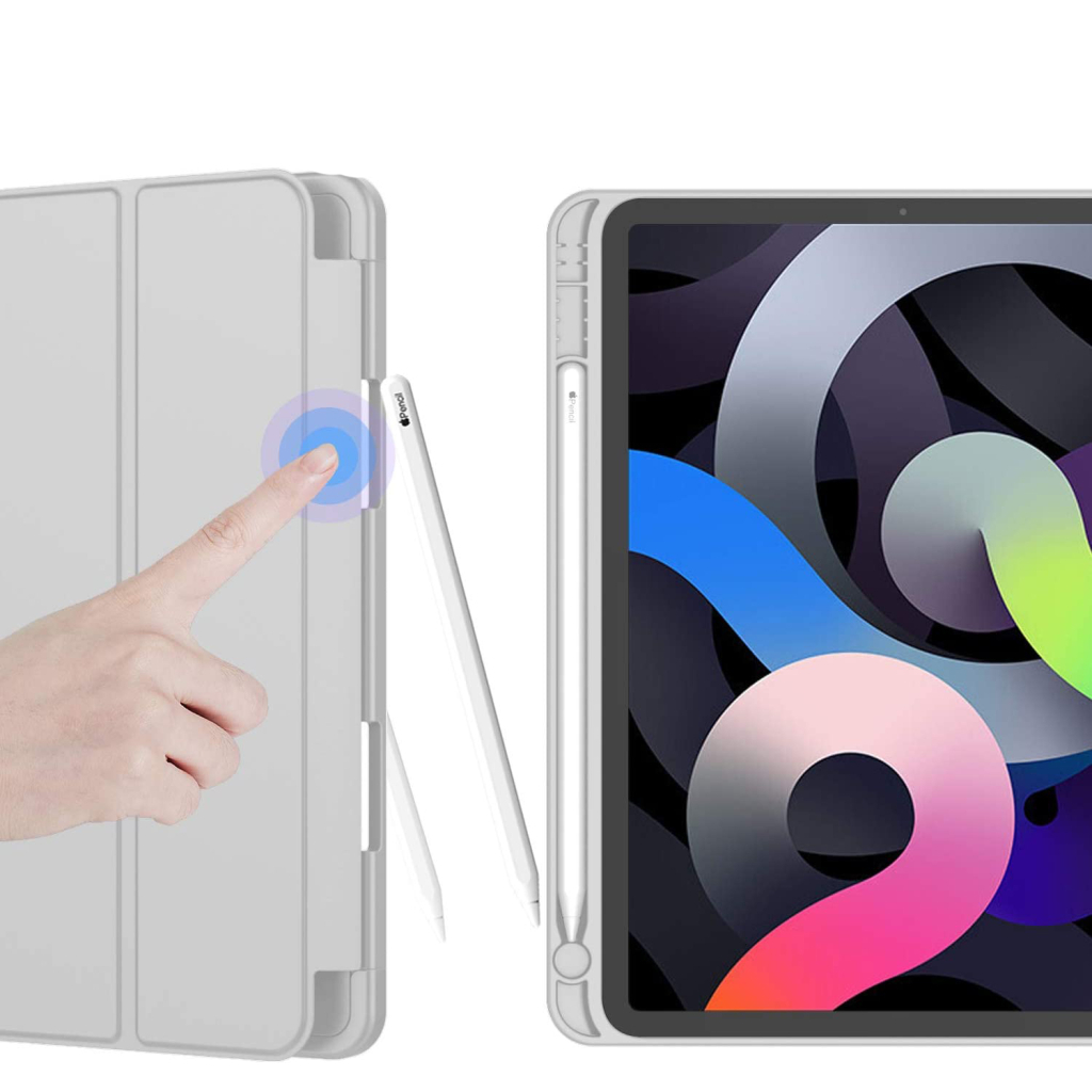 Чохол до планшета BeCover Direct Charge Pen mount Pencil Apple iPad Air 5 (2022) 10.9" Gray (708778) - зображення 4