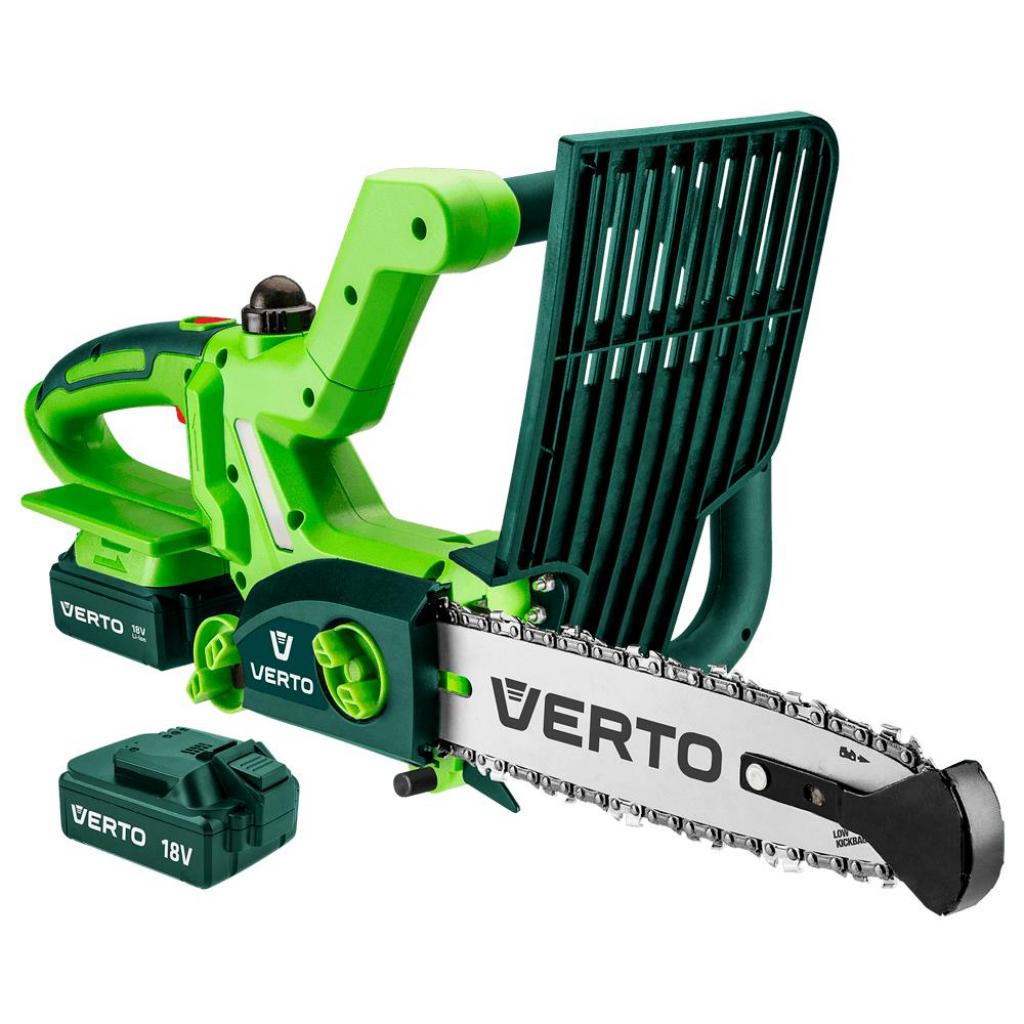 Ланцюгова пила Verto акумуляторна Li-Ion 18В 25см (52G585) - зображення 1