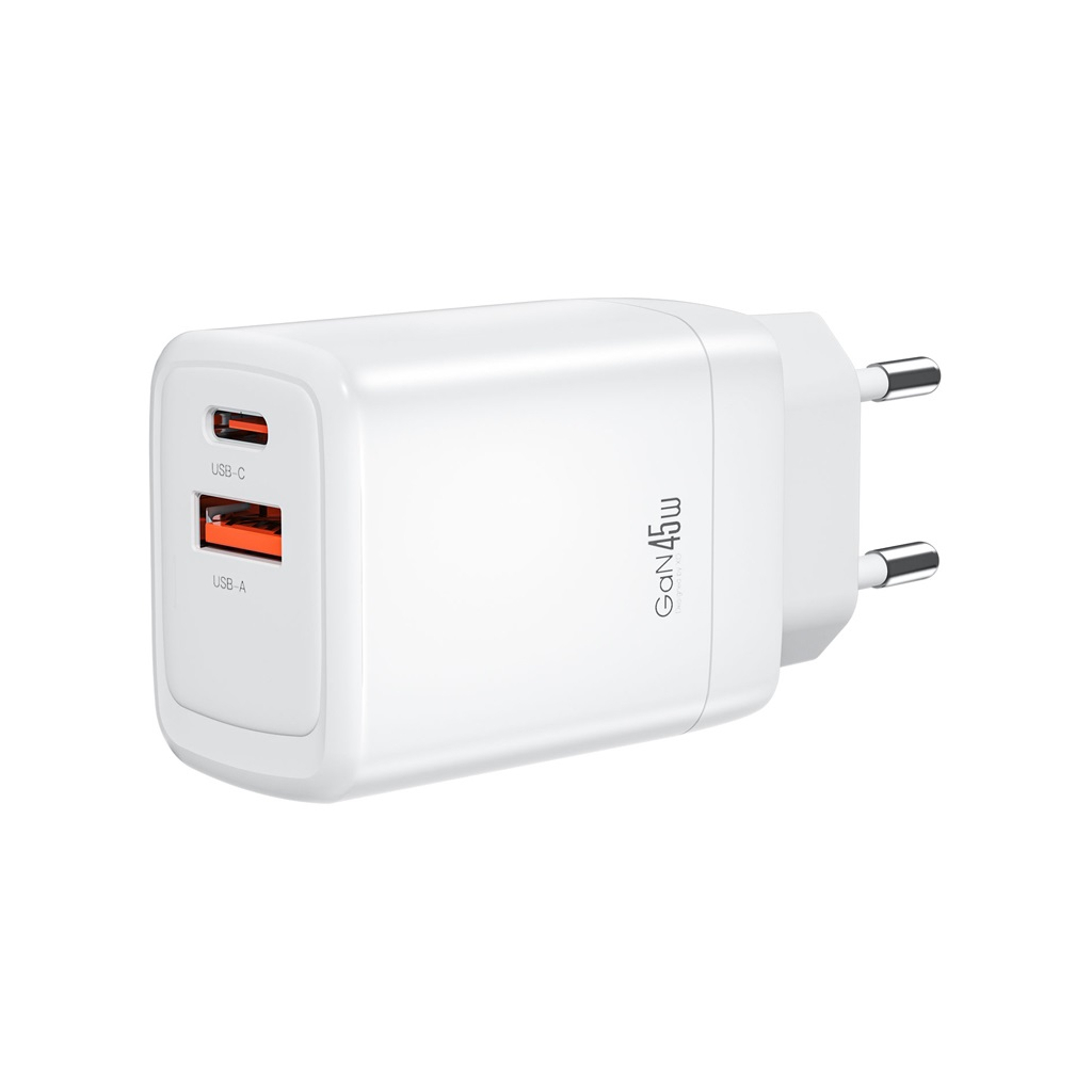 Зарядний пристрій XO CE16 67.5W USB-C PD45W + USB-A QC 22.5W White (CE16_White) - зображення 1