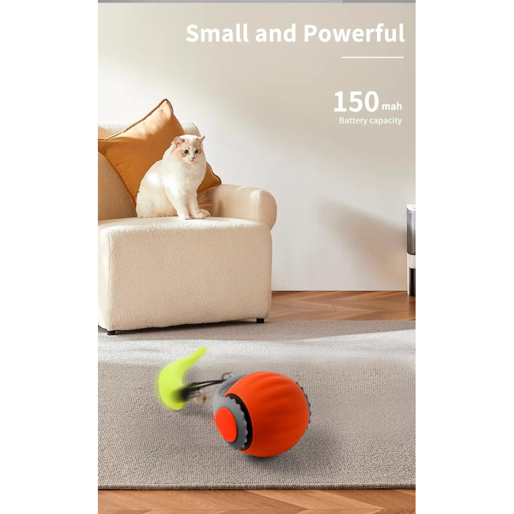 Іграшка для котів Me&Pet Інтерактивний м'яч червоний (NMP20-2) - изображение 8