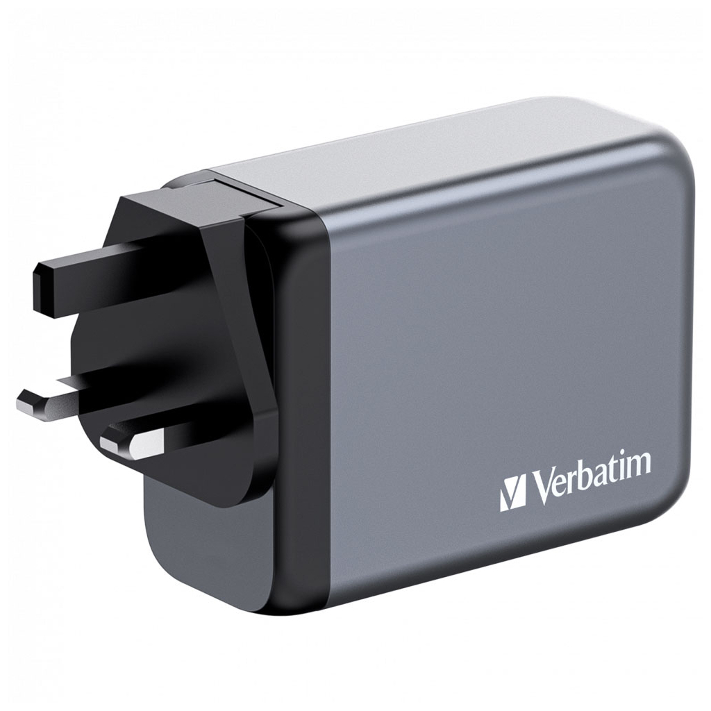 Зарядний пристрій Verbatim GaN 200 W 4 ports (2xUSB-C-100 W,USB-C-65 W /USB-A -3.0) (32204) - зображення 4