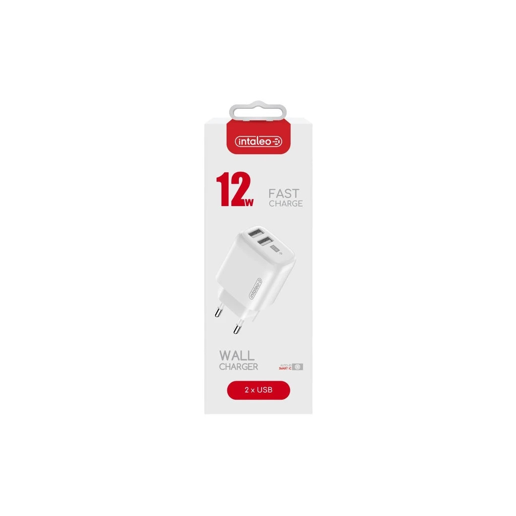 Зарядний пристрій Intaleo 12W Fast Charge 2USB 2.4A white (1283126578281) - зображення 2