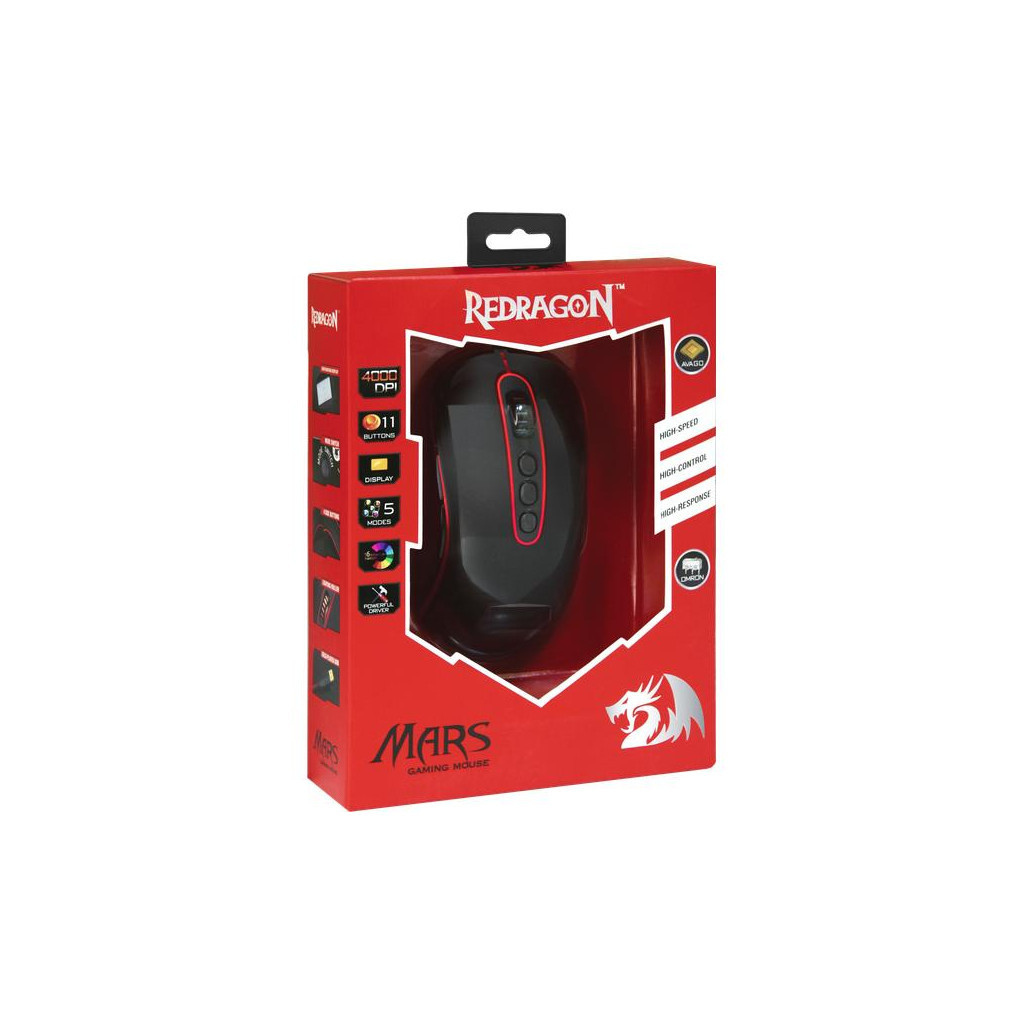 Мишка Redragon Mars TFT USB Black-Red (74846) - зображення 11
