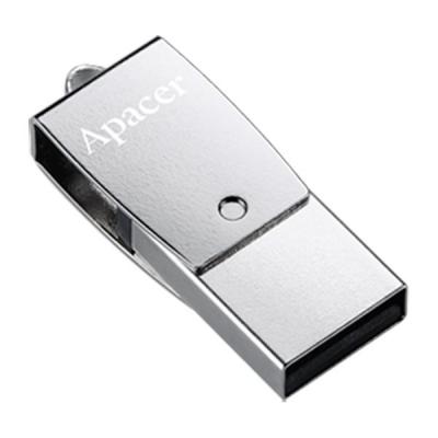 USB флеш накопичувач Apacer 8GB AH730 Silver USB 2.0 OTG (AP8GAH730S-1) - зображення 3