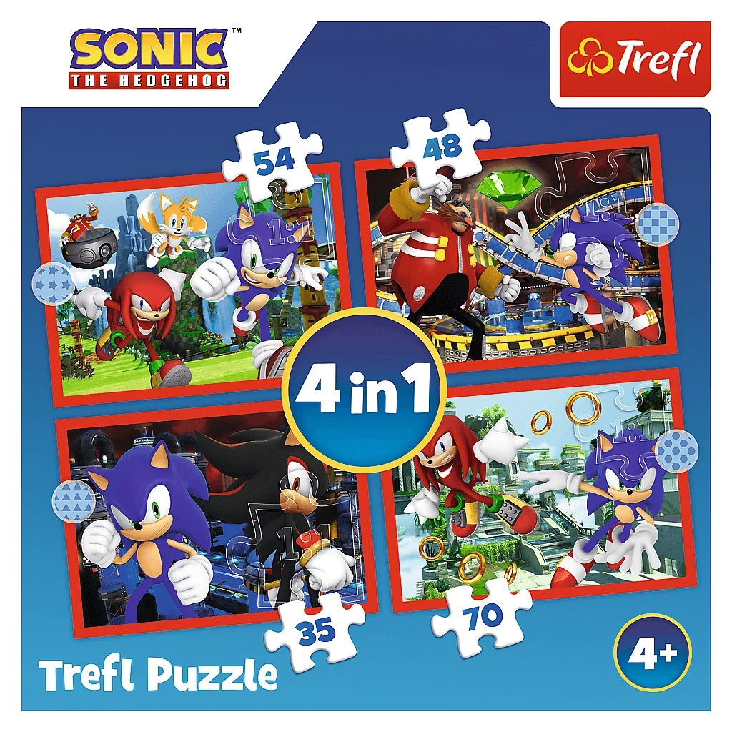 Пазл Trefl Sonic Пригоди Соніка 4 in 1 (35, 48, 54, 70) елемента (5900511346251) - зображення 6