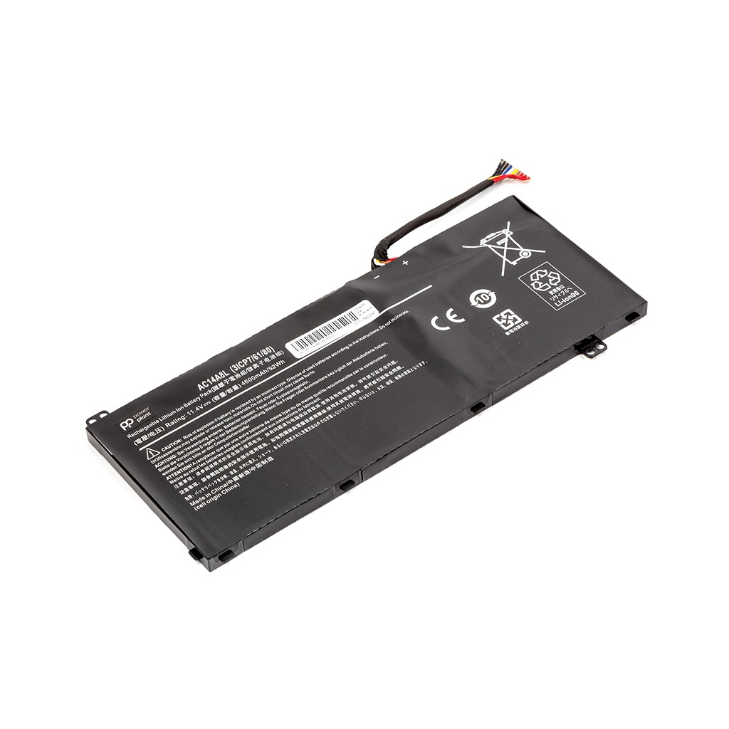 Акумулятор до ноутбука PowerPlant ACER Aspire V15 NITRO (AC15B7L) 11.4V 4600mAh (NB410415) - зображення 2