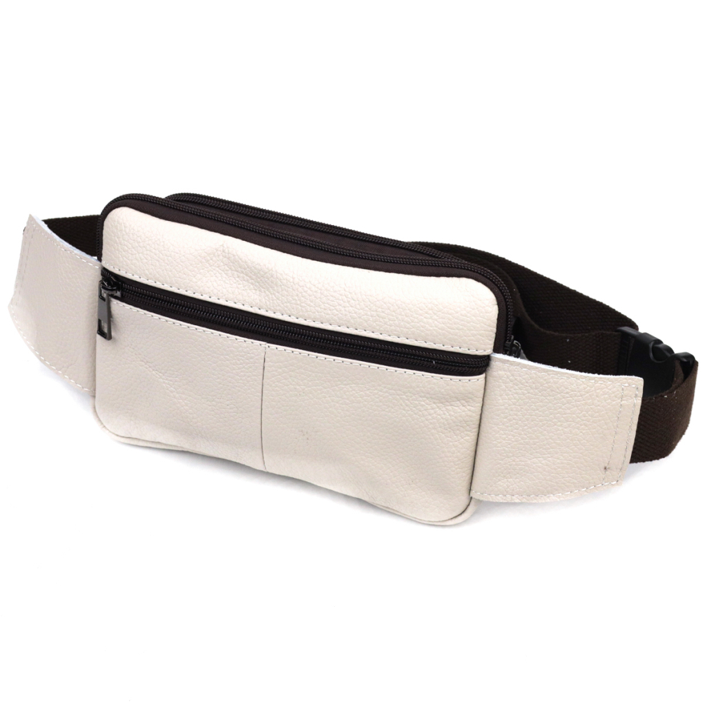 Сумка Vintage На пояс з натуральної шкіри Біла (21305) - зображення 2