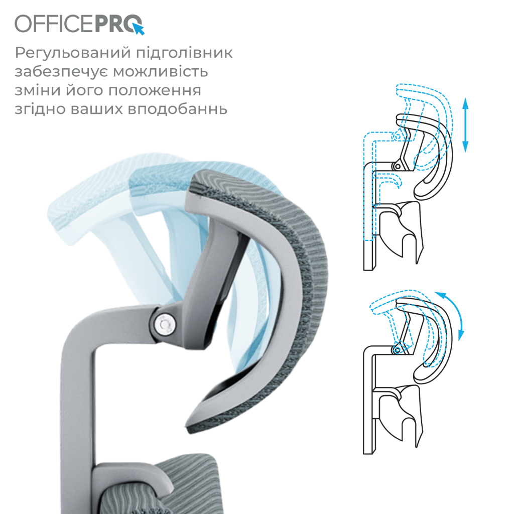 Офісне крісло OfficePro Elegant OC600-G-DG-DG (OC600-G-DG-DG) - picture 15