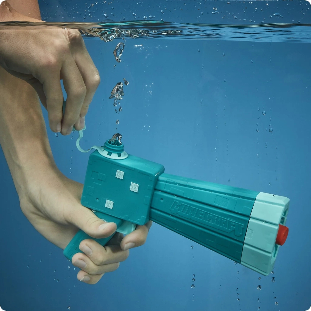 Іграшкова зброя Hasbro Nerf Водний бластер Майнкрафт Глоу Сквід (F7600) - зображення 4