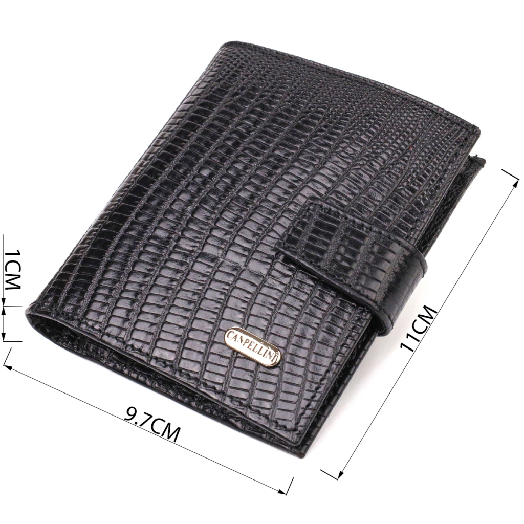 Гаманець Canpellini З натуральної шкіри Чорний (21745) - зображення 3