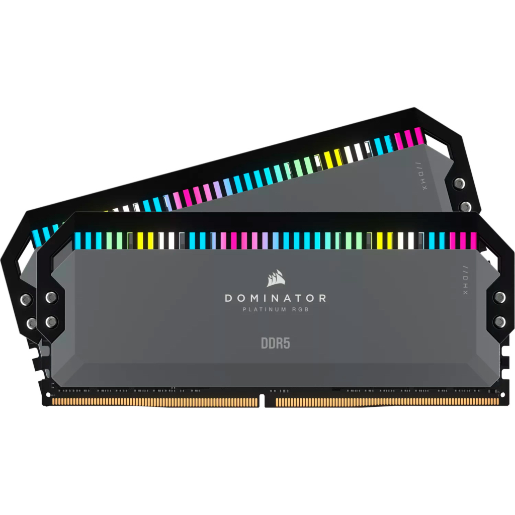 Модуль пам'яті для комп'ютера DDR5 32GB (2x16GB) 6000 MHz Dominator Platinum RGB Gray Corsair (CMT32GX5M2D6000Z36) - зображення 3