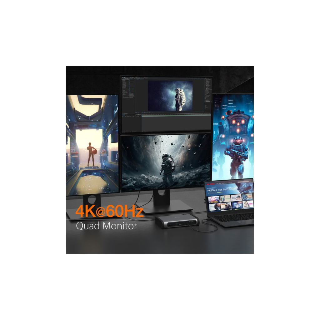 Порт-реплікатор J5create Dock-Station USB-C 15-in-1 (HDMI/DP/PD/USB-A/USB-C/LAN/картридер/audio) (JTD568-EN) - зображення 4