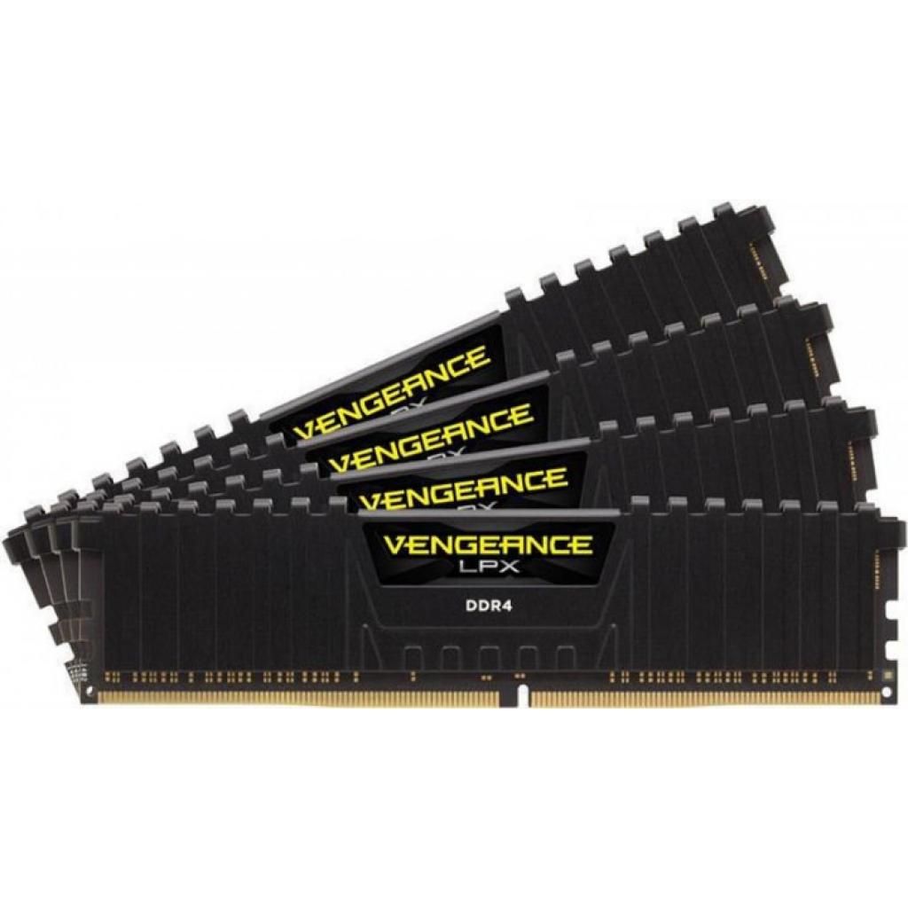 Модуль пам'яті для комп'ютера DDR4 32GB (4x8GB) 3600 MHz Vengeance LPX Black Corsair (CMK32GX4M4D3600C16) - зображення 1