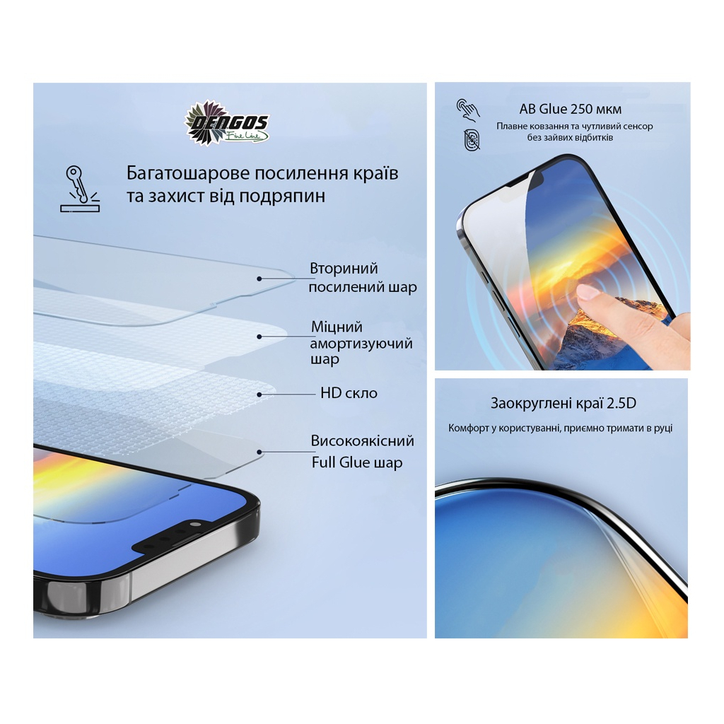 Скло захисне Dengos Full Glue OPPO A6 Pro 4G Black (TGFG-431) - зображення 4