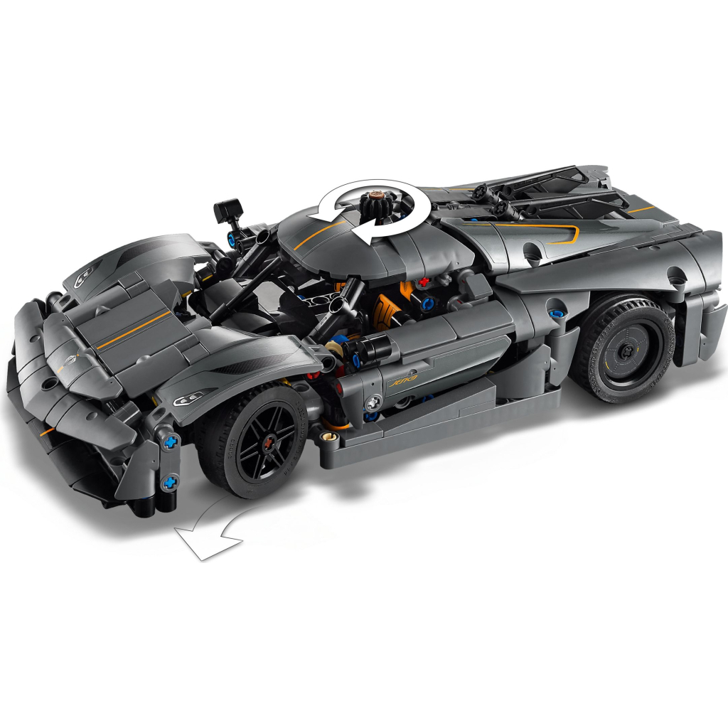 Конструктор LEGO Technic Koenigsegg Jesko Absolut — сірий гіперкар (42173) - зображення 6