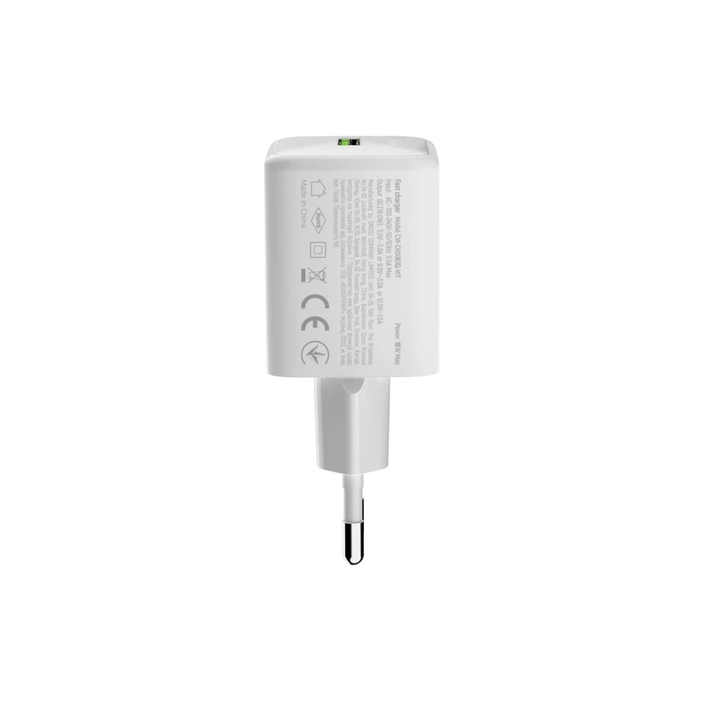 Зарядний пристрій ColorWay USB QC3.0 18W white (CW-CHS063Q-WT) - зображення 5