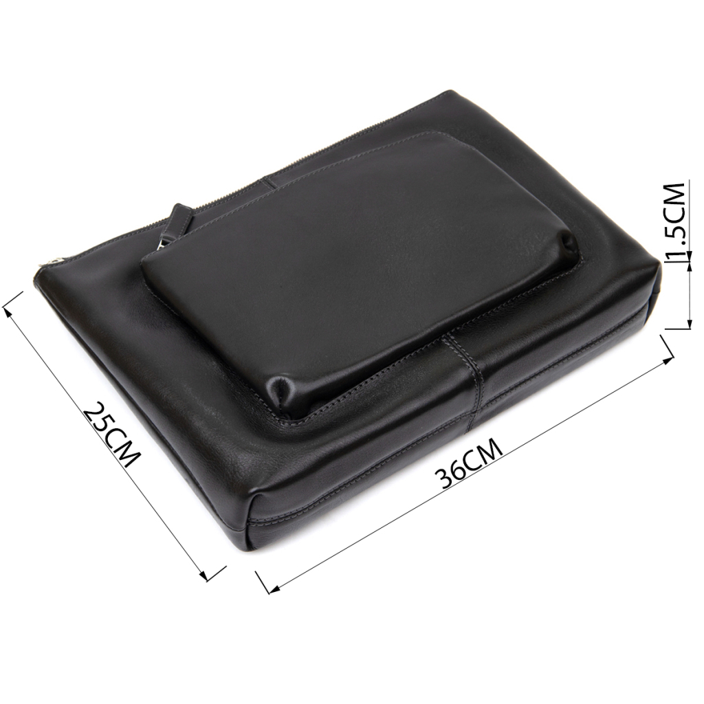 Сумка Grande Pelle Шкіряна чоловіча Чорна (11437) - зображення 3