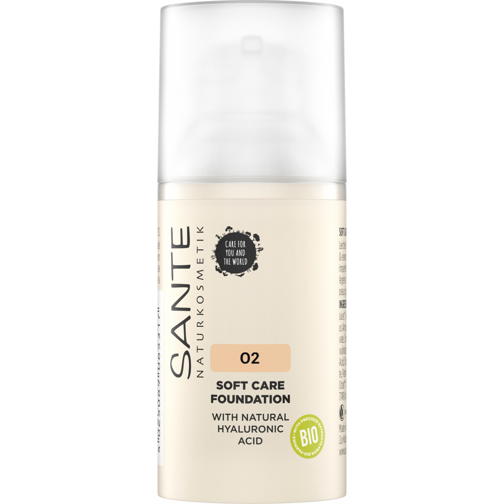База під макіяж Sante Soft Care з гіалуроновою кислотою 02 - Neutral Beige 30 мл (4025089085324) - изображение 1
