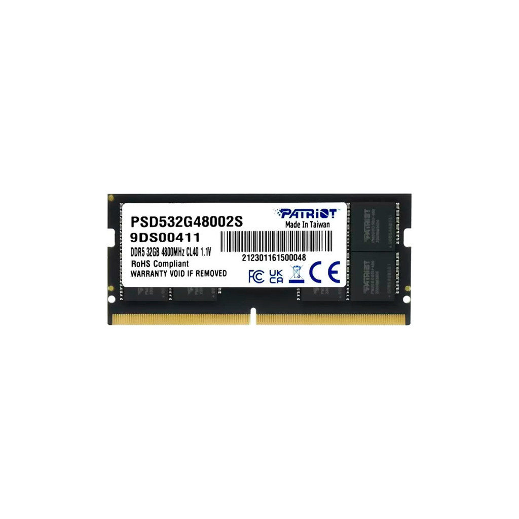 Модуль пам'яті для ноутбука SoDIMM DDR5 32GB 4800 MHz Patriot (PSD532G48002S) - зображення 1