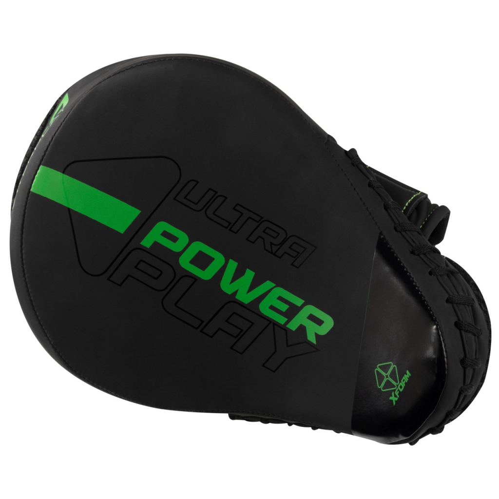 Лапи боксерські PowerPlay 3044 Pro Carbon Ultra Series Чорно-Зелені (PP_3044_Bl/Green) - изображение 3