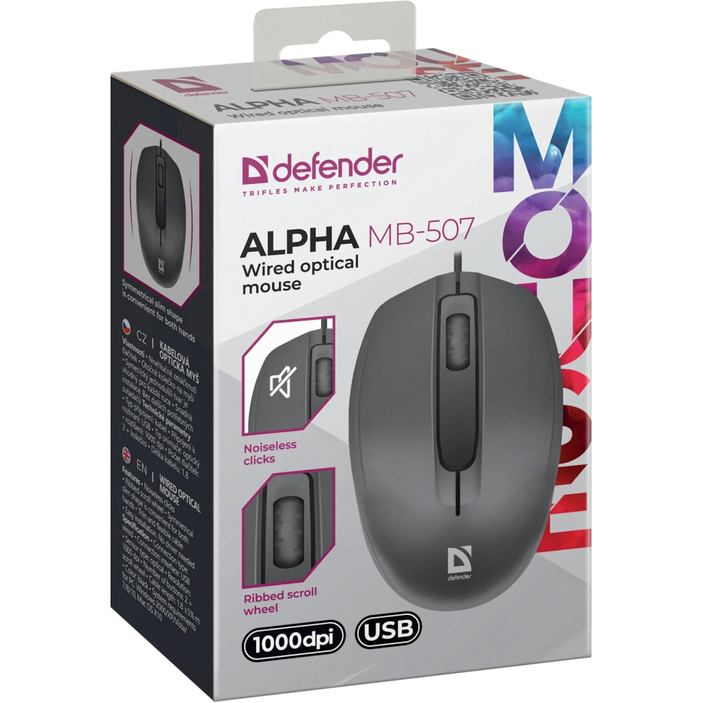 Мишка Defender Alpha MB-507 USB Black (52507) - зображення 5