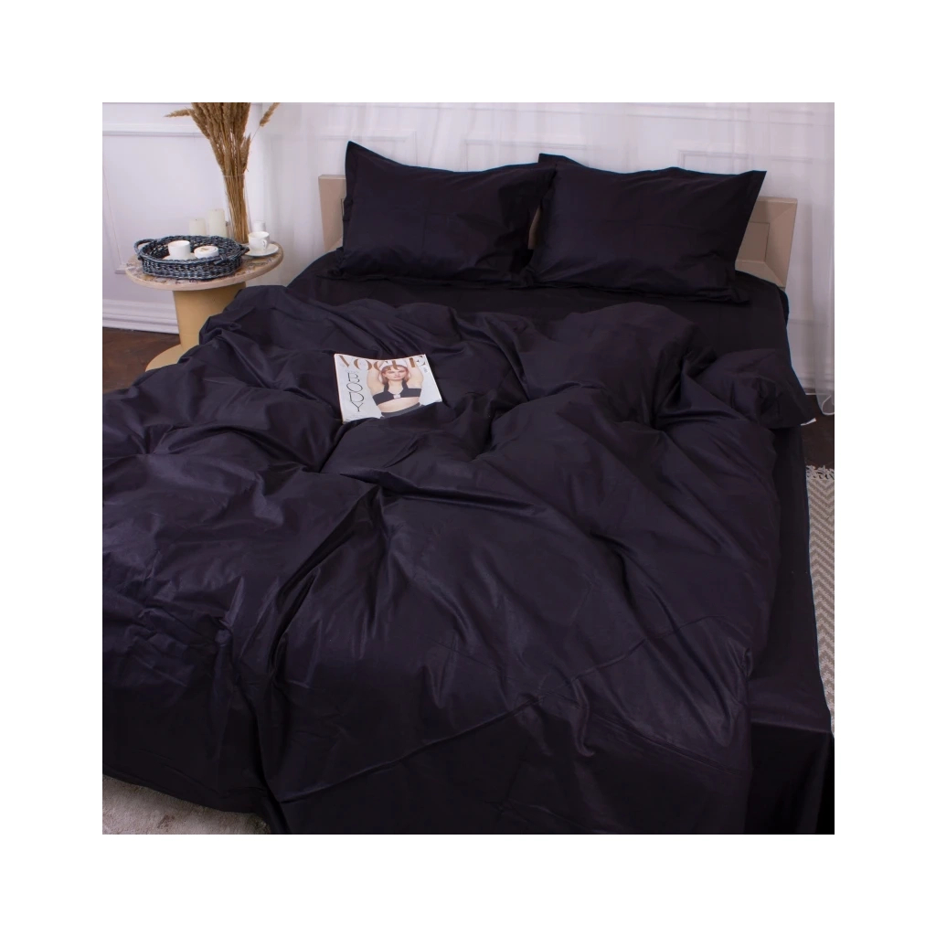 Постільна білизна MirSon Poplin Line 099 Black 110x140 (2200006277378) - изображение 1