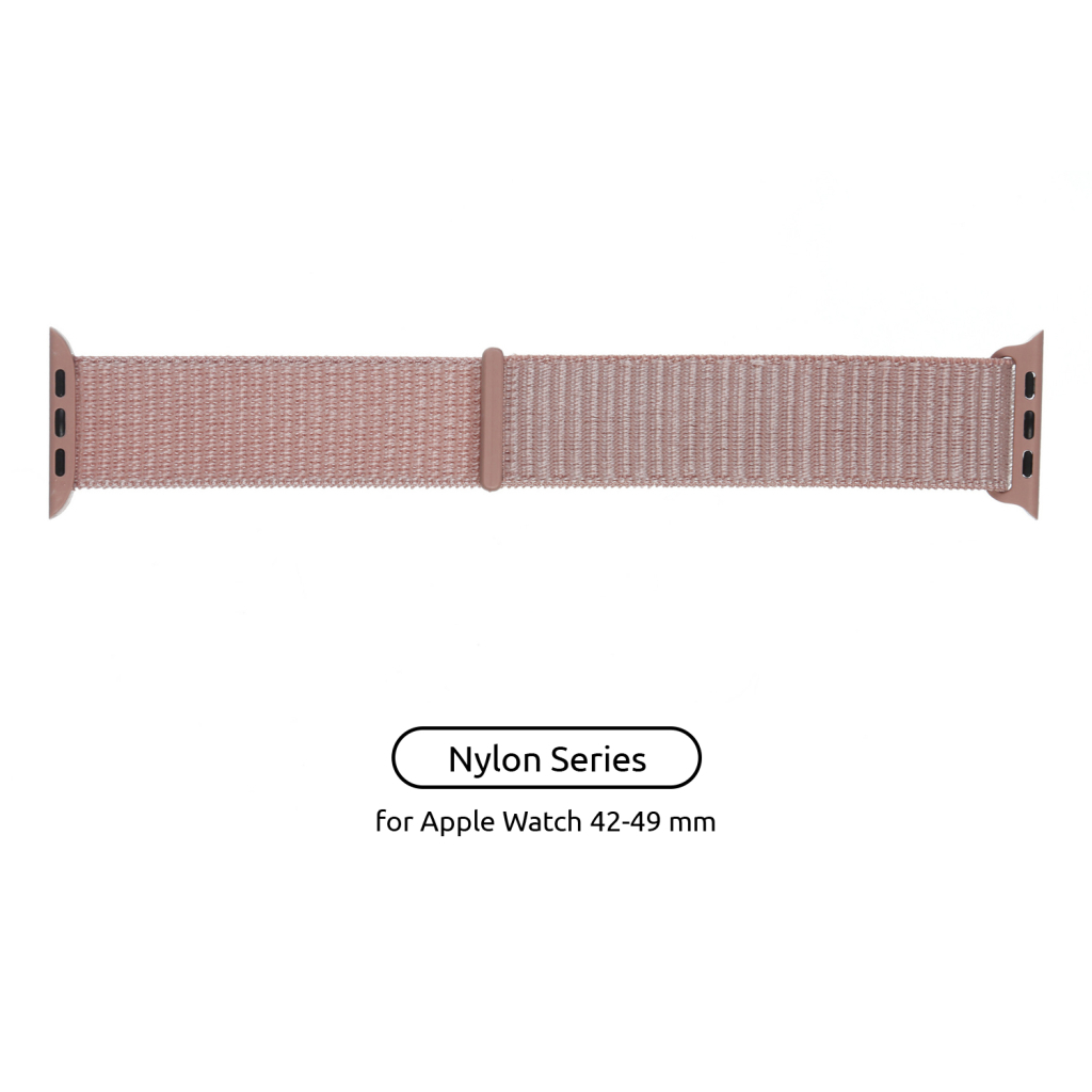 Ремінець до смарт-годинника Armorstandart Nylon Band для Apple Watch 49/46/45/44/42 (Series 1-3) Pink Sand (ARM56052) - зображення 1