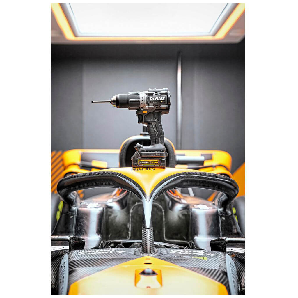 Шуруповерт DeWALT McLaren F1, XR Li-Ion PowerStack 18V GFN блок 2x1.7Ah, 90 Нм, кейс TSTAK (DCD85ME2GT) - зображення 6