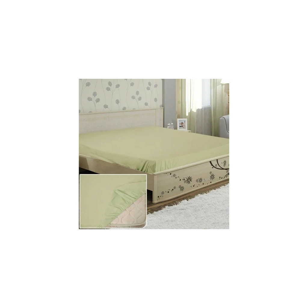Простирадло Ярослав на гумці бязь 05 оливковий 200х180х20 (38180) - изображение 1