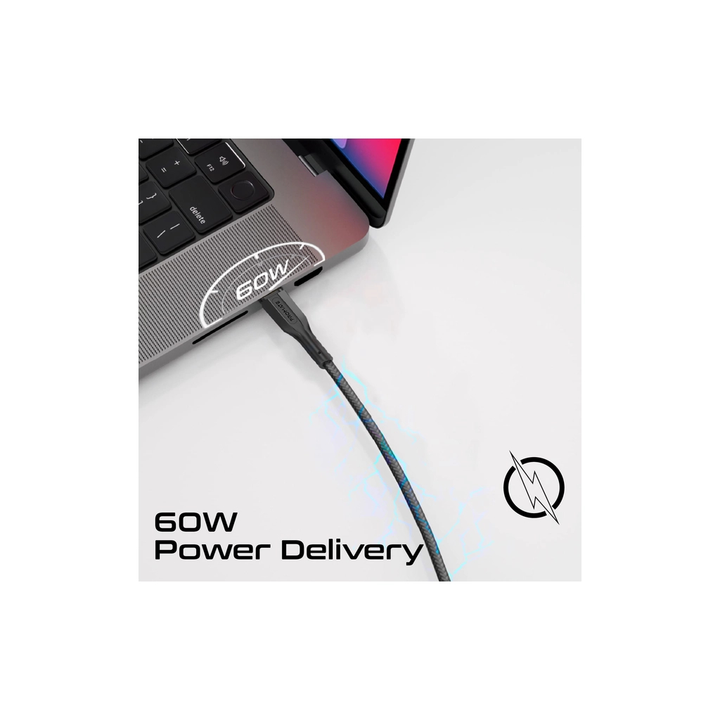 Дата кабель USB-C to USB-C 2.0m Promate (cablekit-cc.black) - зображення 4