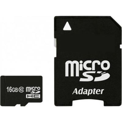 Карта пам'яті eXceleram 16Gb microSDHC class 10, UHS-I Class: 10, с адаптером SD (MSD1610A) - зображення 1