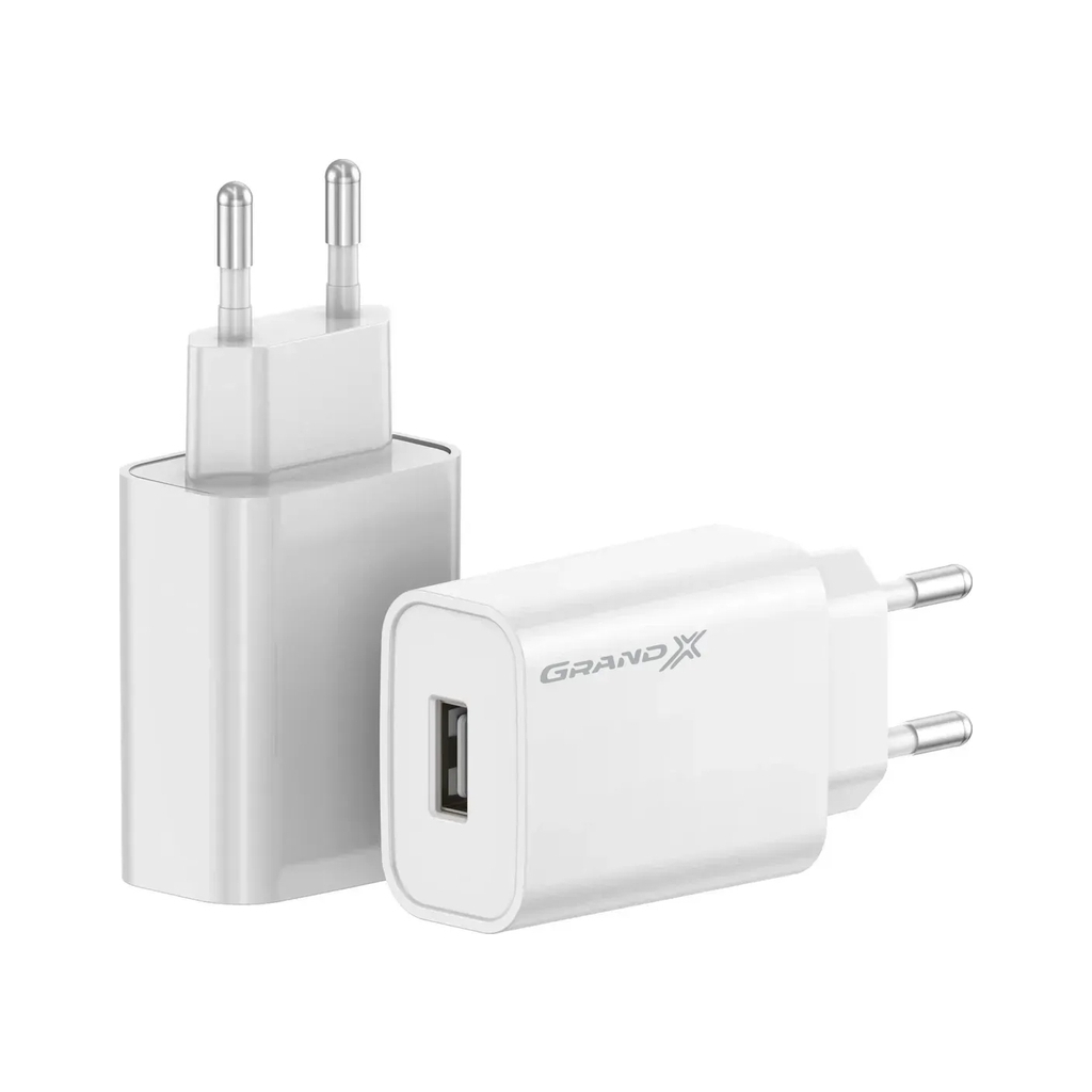 Зарядний пристрій Grand-X Quick Charge QС3.0, + cable USB -> Type C 1m white (CH-550WT) - зображення 4