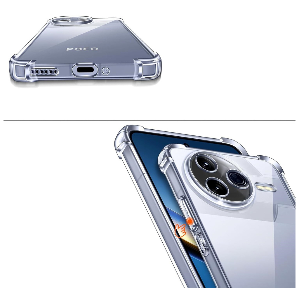 Чохол до мобільного телефона BeCover Anti-Shock Poco F7 Pro Clear (713499) - зображення 3