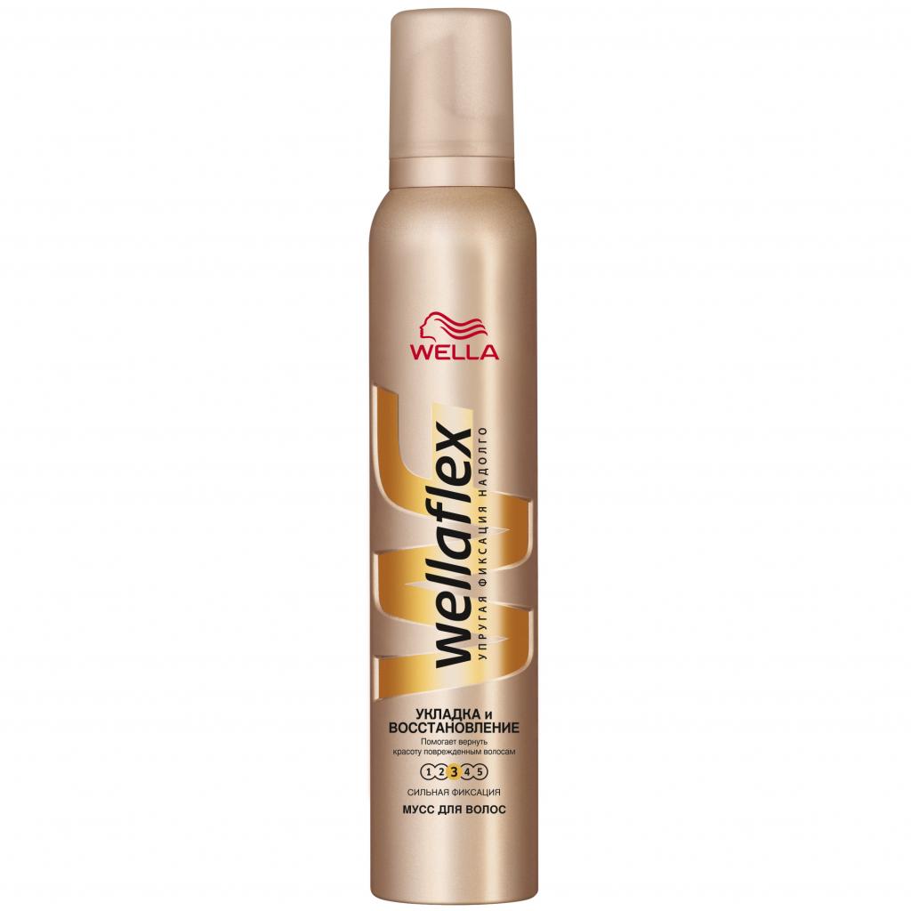 Мус для волосся WellaFlex Укладка и Восстановление Сильная Фиксация 200 мл (4056800797479) - зображення 1