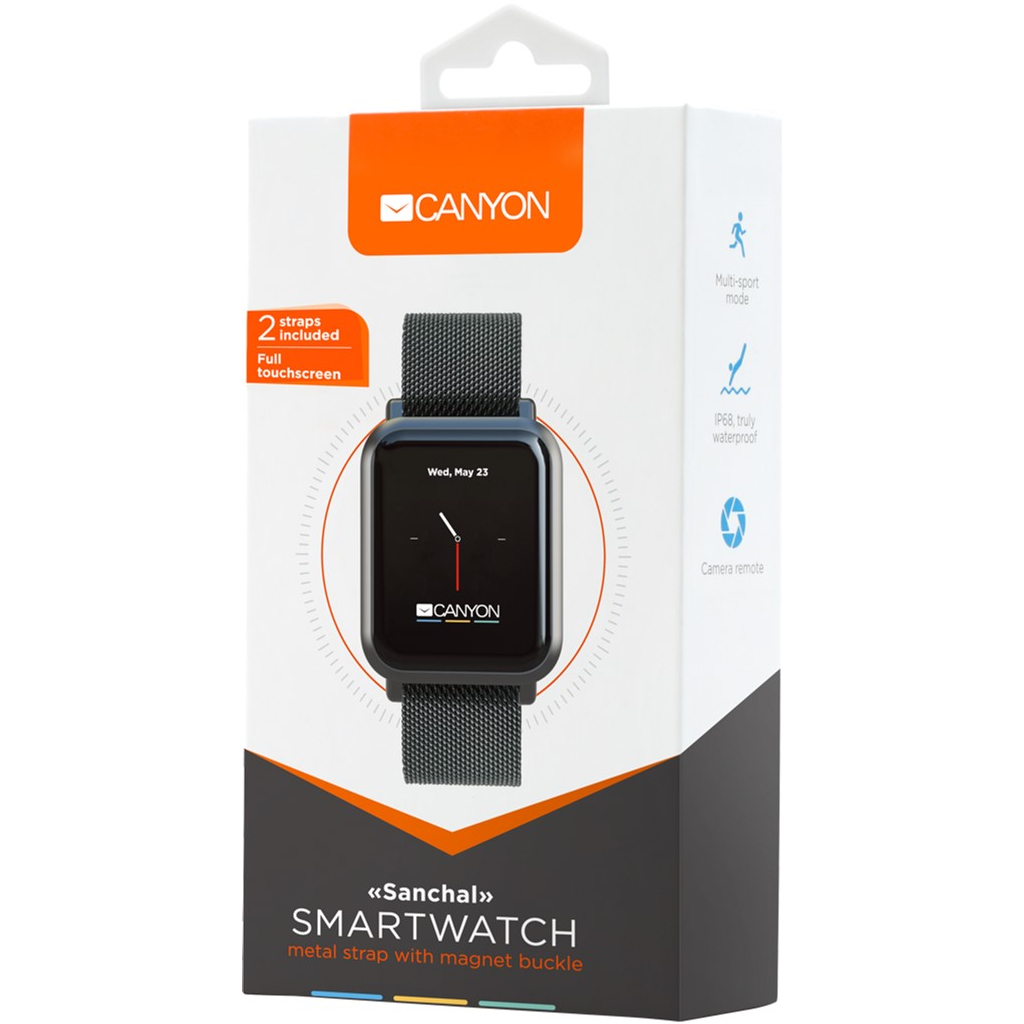 Смарт-годинник Canyon CNS-SW73BB Black - зображення 4