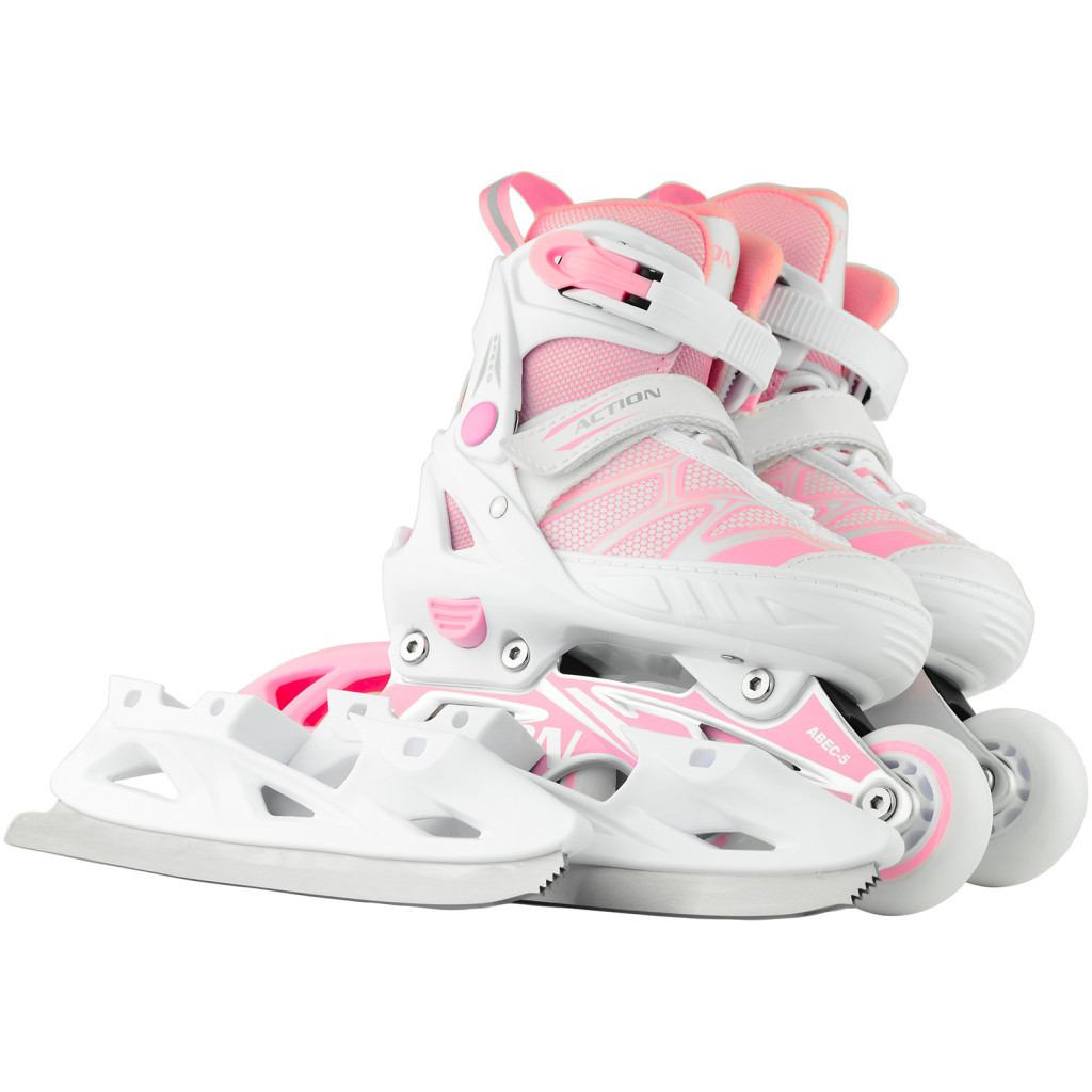 Роликові ковзани Action 2 в 1 Riply Рожеві 33-36 (153B5/2IN1PINK33-36) - зображення 1