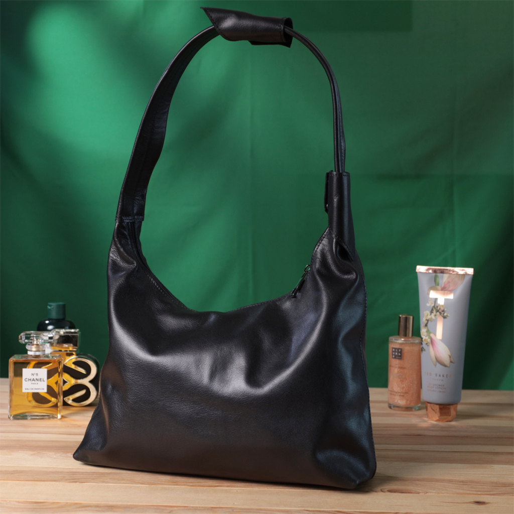 Сумка Shvigel На плече з натуральної шкіри Чорна (22828) - зображення 9