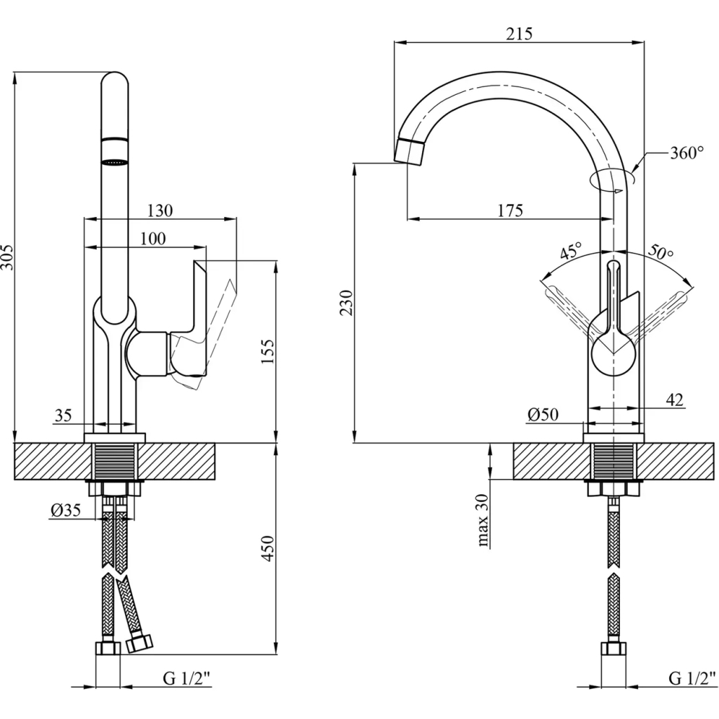Душовий гарнітур Kroner Essen-SCH063 + змішувач Essen-SCH030 + змішувач Essen-SCH010 (CVS30219) - picture 11