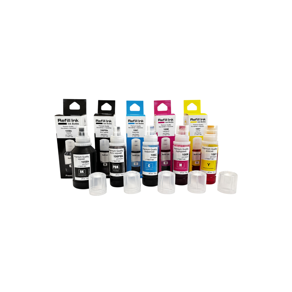 Чорнило Premium Quality Epson 105/106 SET B140ml, C/M/Y 70ml (70264950) - зображення 1