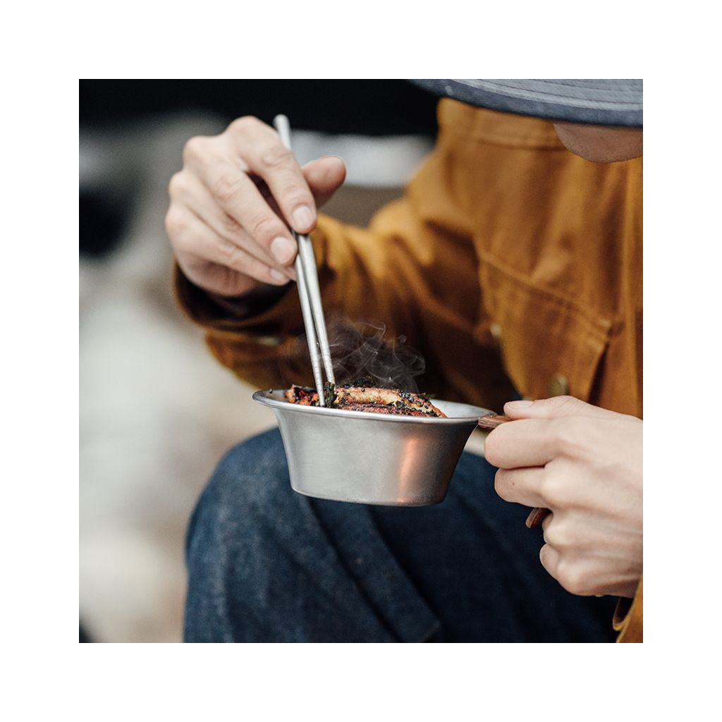 Чашка туристична Naturehike NH21SJ002 з дерев'яною ручкою нержавіюча сталь (6927595785751) - зображення 5