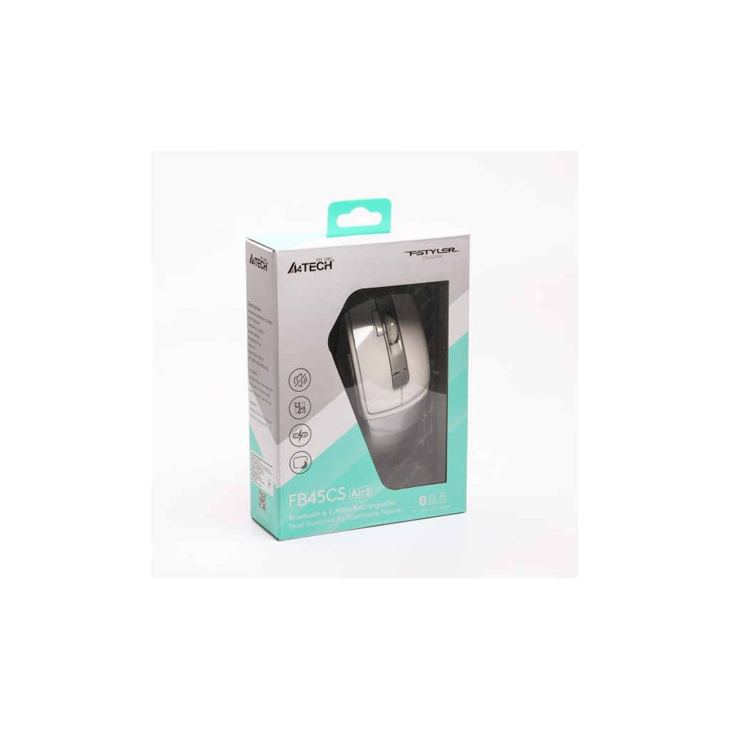 Мишка A4Tech FB45CS Air2 Bluetooth/Wireless Silver/White (4711421999373) - зображення 9