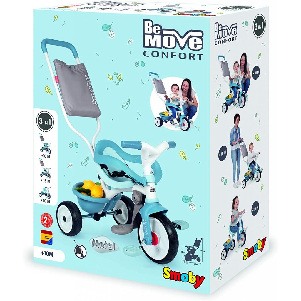 Дитячий велосипед Smoby Be Move Комфорт 3 в 1 блакитний (740414) - зображення 3