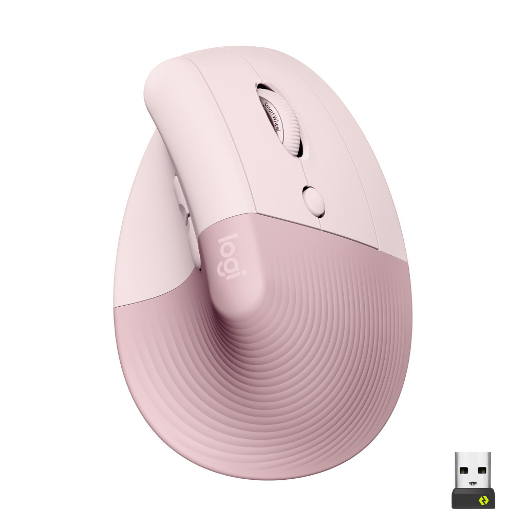 Мишка Logitech Lift Vertical Ergonomic Wireless/Bluetooth Rose (910-006478) - зображення 1