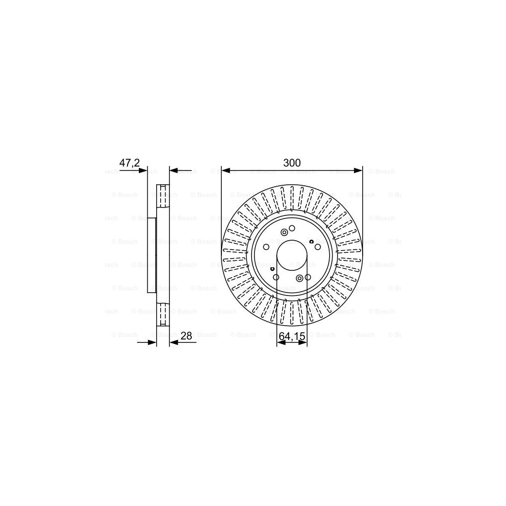 Гальмівний диск Bosch 0 986 479 W48 - зображення 1