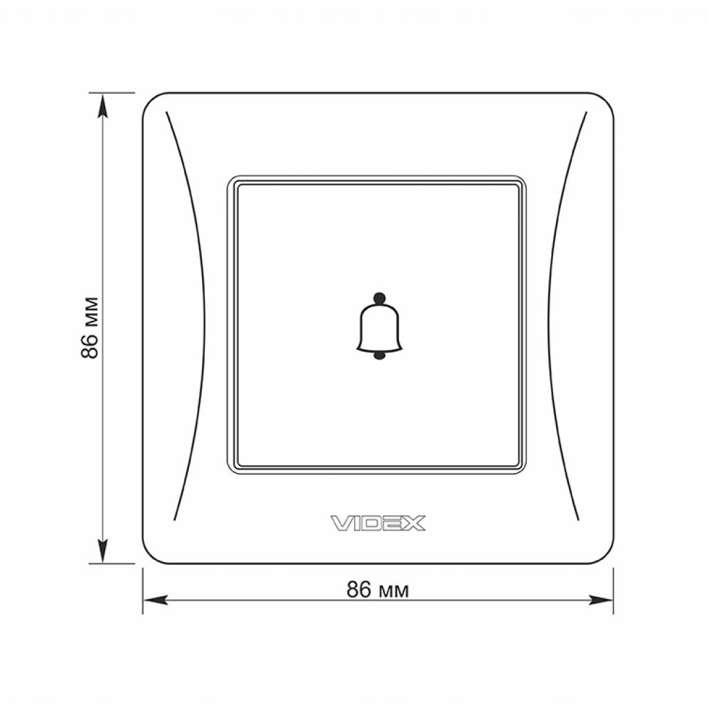 Кнопка дзвінка Videx BINERA 1кл чорний графіт (VF-BNDB1-BG) - зображення 4