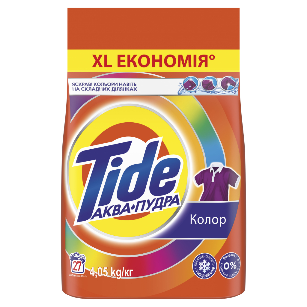 Пральний порошок Tide Аква-Пудра Color 4.05 кг (8006540535301) - изображение 2