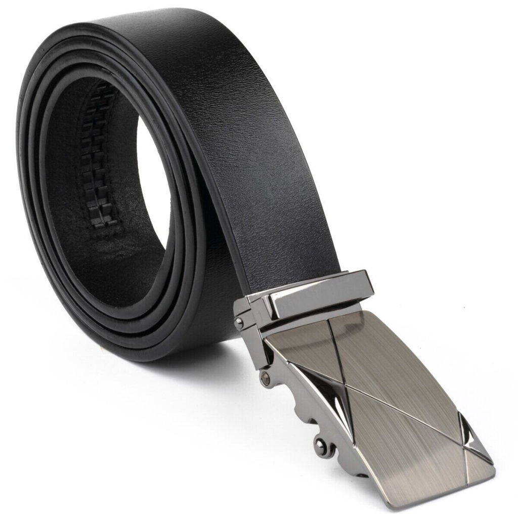 Ремінь Vintage Чоловічий з пряжкою автомат діагональ Чорний (20252) - зображення 2